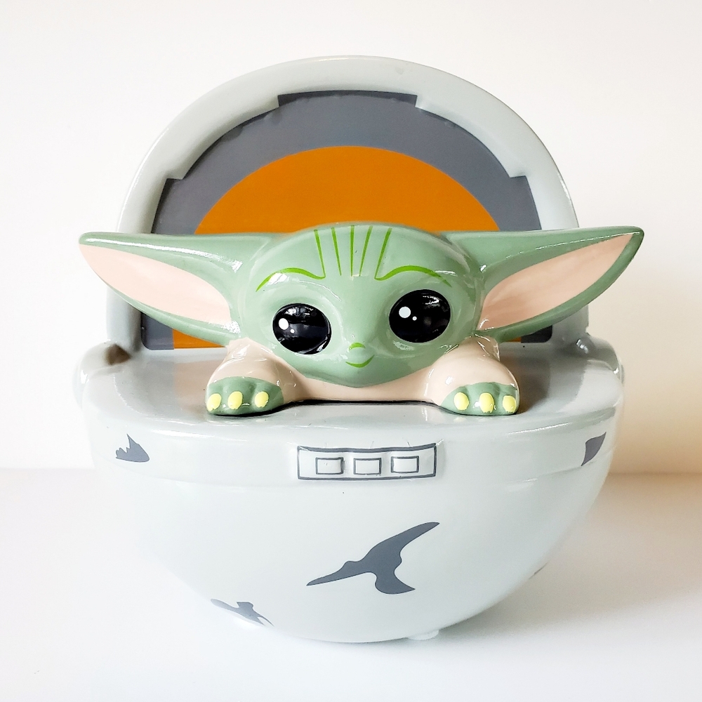 Star Wars Grogu The Child Baby Yoda Ceramic Piggy Bank